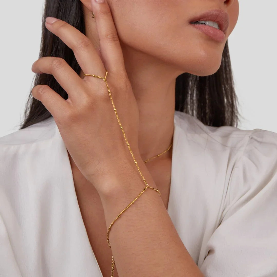Bracelet de Main Bague Intégrée Élégant