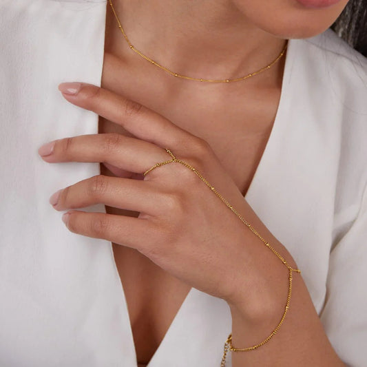 Bracelet de Main Bague Intégrée Élégant